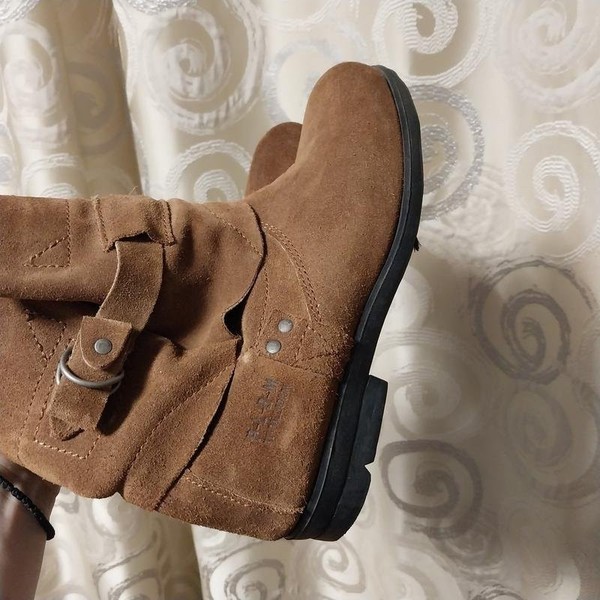 Women Palladium Boots Brown Suede 38.5