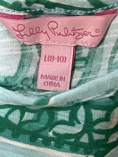 Lilly Pulitzer Cotton Pineapple Toucan Print Short Sleeve Dress Size L 8-10 Girl - Picture 4 of 10