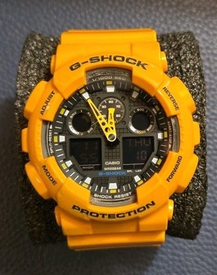Casio G-Shock Bumblebee Watch for Men's GA-100A9A GA-100 Series Rare