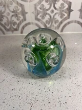 Unbranded Decorative Glass Ocean Earth Paperweight