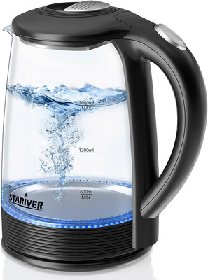 Electric Kettle, 2L Electric Tea Kettle, Bpa-Free Glass Kettle with LED, Hot Wat