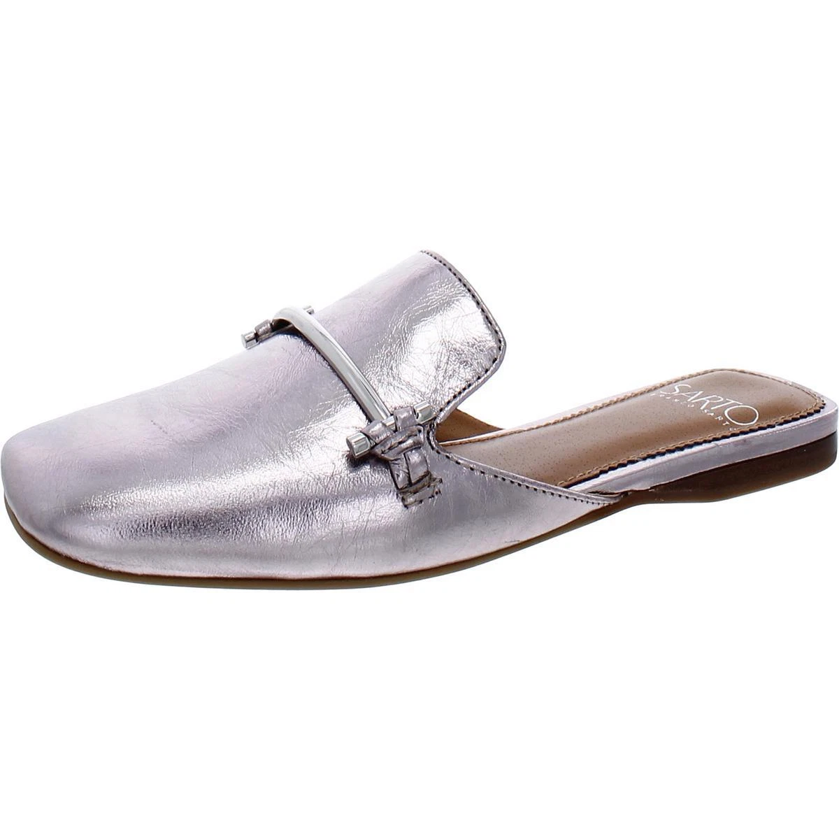 Sarto Franco Sarto Womens Venna Silver Leather Mules 5 Medium (B,M) BHFO  9613 727693478908 | eBay