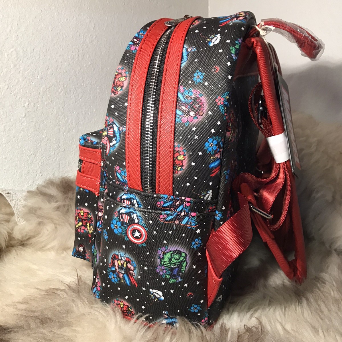 Marvel Avengers Loungefly Mini Backpack: NWT Disney The Avengers Marvel Loungefly Mini Backpack – World  main image 2