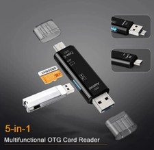 5 in 1 Multifunction Usb 2.0 Type C/Usb /Micro Usb/Tf/SD Memory Card Reader