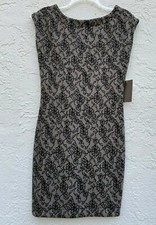 NWT Zara Basic Cowl Neck Floral Dress Black Gray SZ S