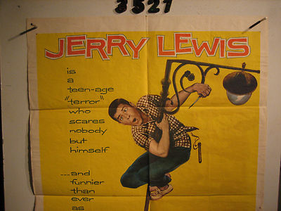 The Delicate Delinquent Original 1sh Movie Poster 57 wacky teen-age terror Jerry