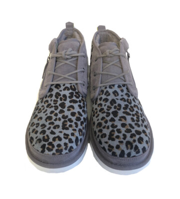UGG MEN NEUMEL ZIP LEOPARD DARK GREY GRAY CHUKKA SHOE UGG_Neumel_shaggy_Dark_Grey_P_  main image 4