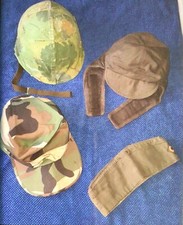 Set Original Bundeswehr Helm, Stahlhelm + Helmbezug, Schiffchen, M&uuml;tze, Cap