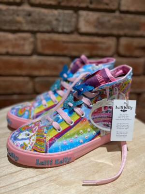 Lelli Kelly High Sneaker Unicorn Schnürboots Multi Fantasia  Gr. 35 Neu