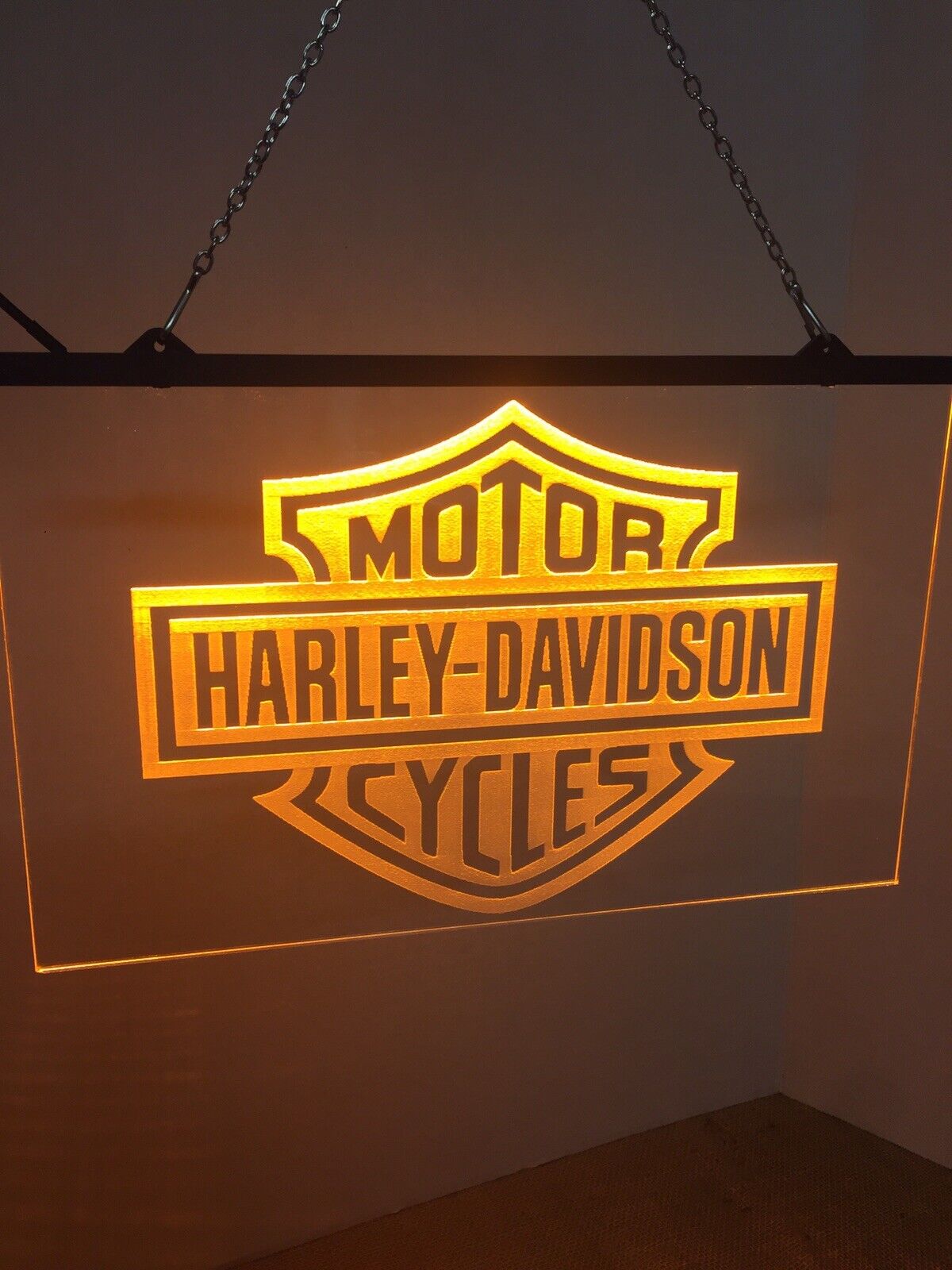 Harley Davidson Lighted Sign LED Man Cave Garage, Game Room , Bar