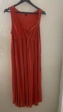 SHEIN Flame Orange Stretch High Waist Maxi Dress Womens Size 4 NOWT