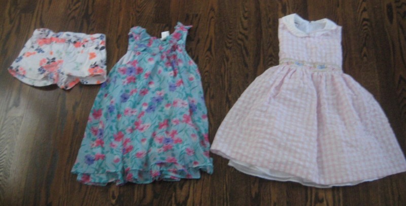 LOT OF 3 OLD NAVY GIRLS DRESSES SHORTS 5 