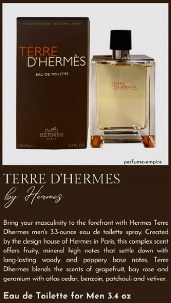 Terre D'Hermes de Hermes Colonia para Hombre EDT 3.3 / 3.4 oz Nuevo en Caja 2