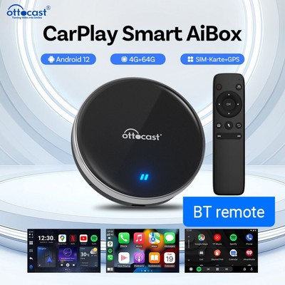 Ottocast P3 Lite Android 12 AIBox Carplay&Android Auto Videoplayer w/Play Store