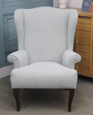 PARKER KNOLL, JOHN LEWIS SHAFTSBURY WING CHAIR, IN CHENILLE SEAGRASS FABRIC