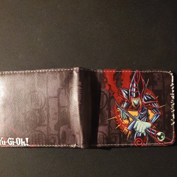 Yu-Gi-Oh anime cartoon bifold PU wallet with ID slot, card slots and coin  pocket