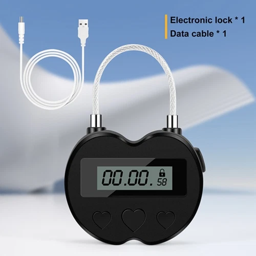 2X Schwarz Zeitschloss LCD Display Zeitschloss Multifunktion Reise Elektronische Timer - Bild 18 von 23