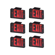 TANLUX Black Exit Sign, LED Emergency Exit Light with Battery Backup, UL List...
