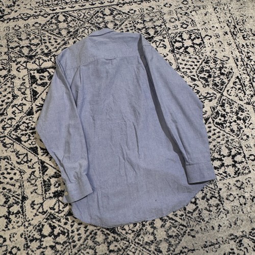 Vintage Peak Performance Unisex Powder Blue Cotton Shirt Button Up Size S Regula - Picture 16 of 16