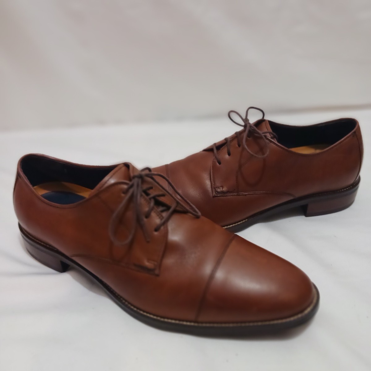 Cole Haan Brown Leather Cap-Toe Derby Shoes Amazon.com | Cole Haan Men main image 2
