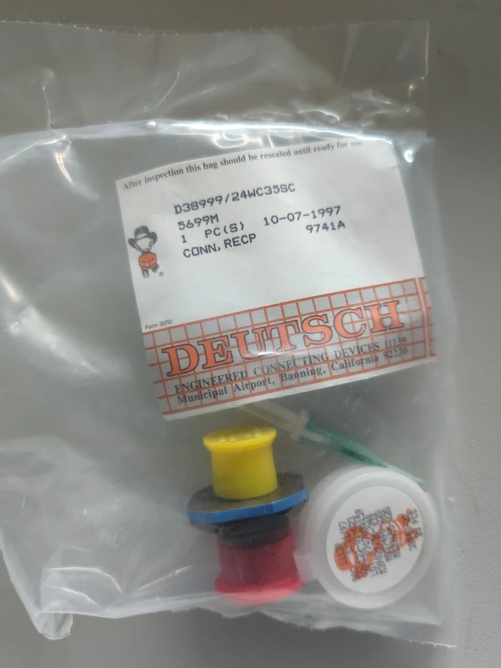 D38999/24WC35SC 5699M POS Crimp ST Jam Nut 22 Terminal 1 Port Amphenol/Deutsch - Image 4 of 4