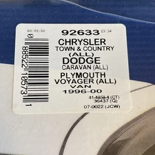 Rain Guards 2Pc Window Vent Visor Shade For Chrysler Dodge Van 96-00 NOS Black