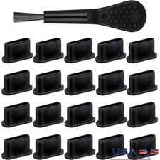 20 PCS USB C Dust Plugs W/ Cleaning Brush Type C Port Protectors Phones Tablets