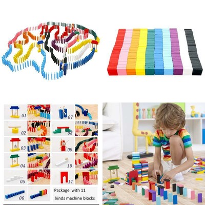 lewo 1000 pcs wooden dominoes set