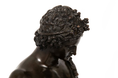 Grand Tour Italian Antique Bronze Sculpture of Narcissus by Giorgio Sommer - Picture 8 of 24