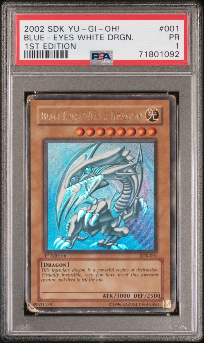 遊戯王　青眼の白龍　 1st Edition SDK-001 ARS8 PSA 1 Blue-Eyes White Dragon SDK-001 1st Edition Yugioh