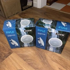 PWRC52 Pyle 200W 5-1/4" In-Ceiling White Dual Channel Stereo Sound X 2