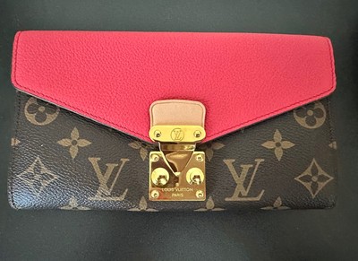 Portafoglio lungo Louis Vuitton Pallas monogramma fucsia bifold