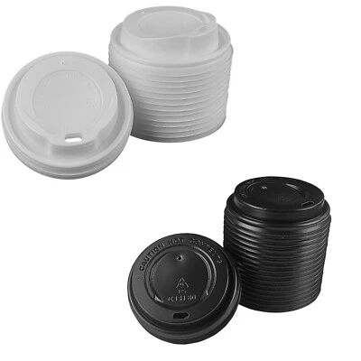 Deckel für Kaffee to go Pappbecher in Schwarz oder Weiß, 80mm oder 90mm