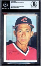Harvey Haddix Beckett BAS Signed 1975 SSPC Autograph