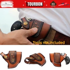 TOURBON Leather Handgun Pocket Holster Belt Case Fit Bond Arms Derringer Barrel