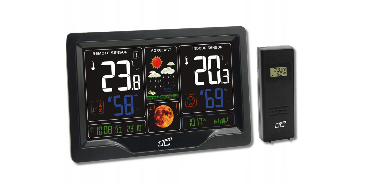 Wireless Weather Station with Digital Display for Time Date Temperature and Forecast
