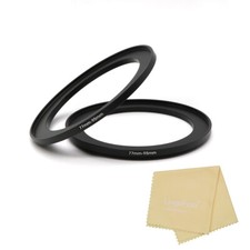 2 Pieces Metal Step Up Ring 77mm to 95mm Step Rings with Lens Cleaning Cloth