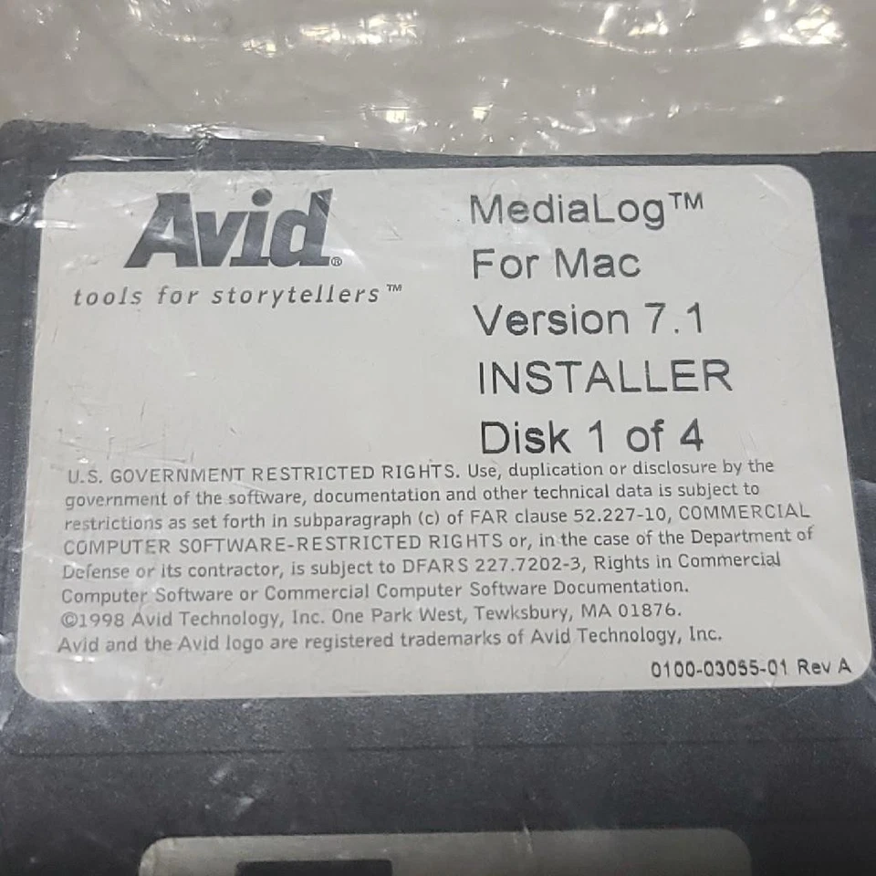 New AVID MediaLog for Mac Version 7.1 Installer / Set of Software Disks - Image 2 of 4