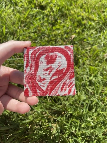 Miniature Small Abstract Portrait Painting on Canvas, Unframed milli_emmie