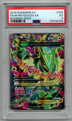 2015 Pokemon XY Roaring Skies Rayquaza Ex 105 PSA 5