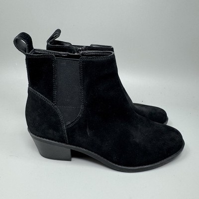 Vionic Water-Repellent Suede Ankle Boots Roseland Size 7 Black