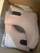 Hehainom Rain Boots PVC Waterproof Mud Boots Light pink Size 2.5Y, 4.5 Wmn