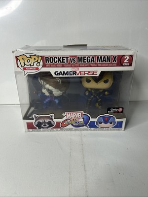 Funko Pop! Vinyl: Marvel - MvC- 2 Pack- Rocket(BUPU)/Megaman(BKGD) - GameStop...