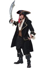 Brand New Deluxe Pirate Captain Men Adult Costume