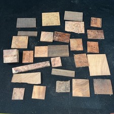 Exotic Burl Slices 25 PCs 1 To 3 Long 1/16 To 1/8 Thick Dry
