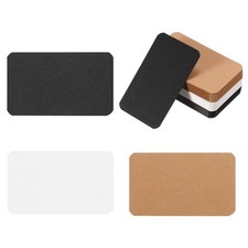 3.5" x 2" White Paper Business Tickets, 300pcs White Black Brown