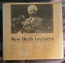 Dr. Christopher’s New Herb Lectures Audio Tapes 1978 Vintage VG+ Healing Arts