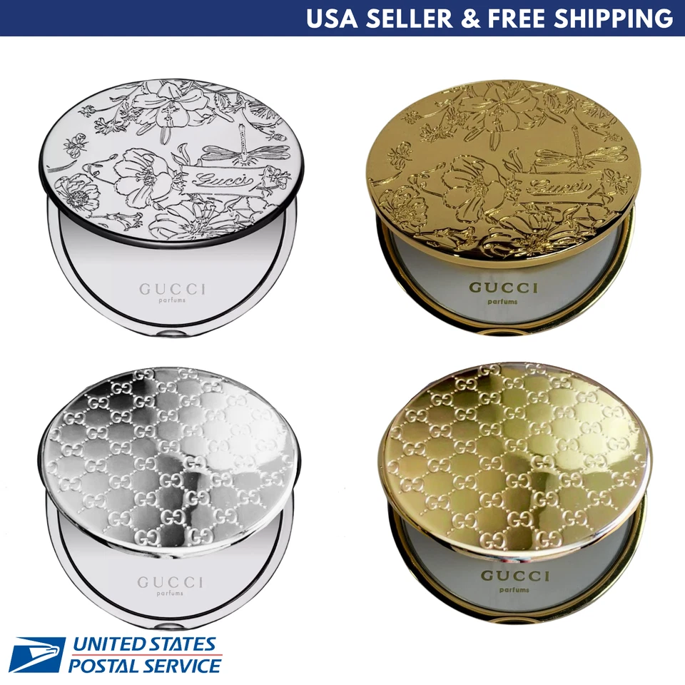 Gucci Makeup Mirror Monogram Embossed Design – Authentic | USA SELLER