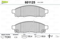 Bremsbelagsatz Scheibenbremse Valeo 601125 FüR Evalia Nissan NV200 Bus Dci 105