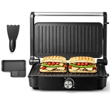 Panini Press Grill 180 Degree Cooking Surface Adjustable Temperature 1200W